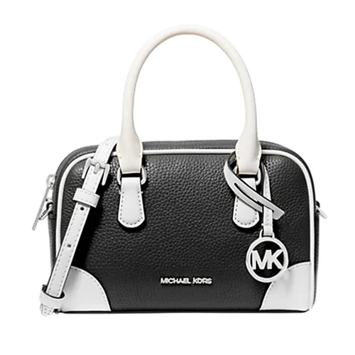 Túi Đeo Chéo Nữ Michael Kors MK Thompson Extra-Small Two-Tone Pebbled Leather Convertible Crossbody Bag 35S5S7OC0T Màu Đen Trắng