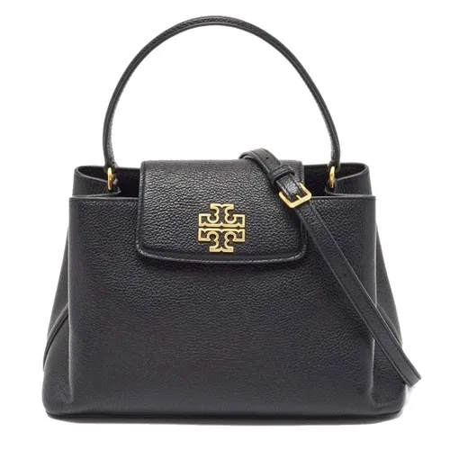 Túi Đeo Chéo Nữ Tory Burch Black Leather Small Britten Satchel Màu Đen - Túi xách - Vua Hàng Hiệu