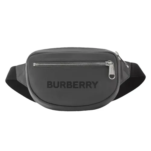 Túi Đeo Hông Burberry Logo Print Nylon Cannon Bum Bag Màu Xám