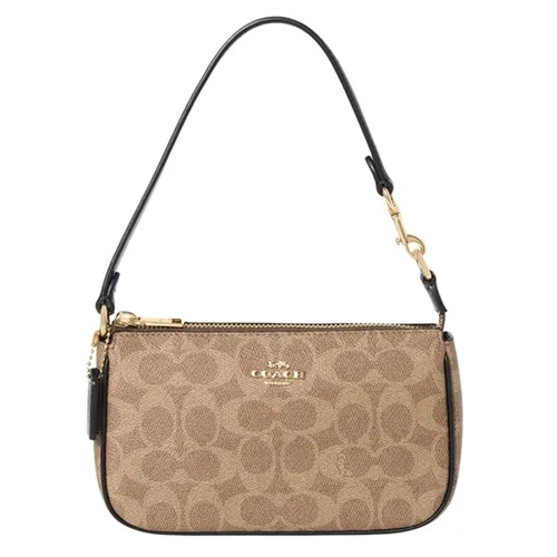 Túi Đeo Vai Coach Nolita 19 In Signature Canvas CW426 Im/ Tan/ Black Màu Nâu Be