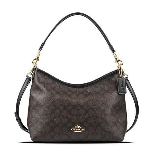 Túi Đeo Vai Nữ Coach Laurel Shoulder Bag In Signature Canvas CV975 Màu Nâu Đậm