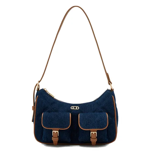 Túi Đeo Vai Nữ Lyn Autumn Denim Shoulder Bag Blue Variation 2 LL25FBT683 Màu Xanh Đậm - Túi xách - Vua Hàng Hiệu