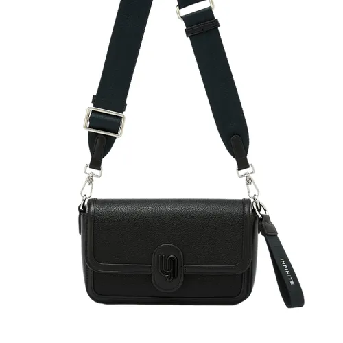 Túi Đeo Vai Nữ Lyn Davin Infinite Flap Shoulder Bag Black LL25SBM978 Màu Đen