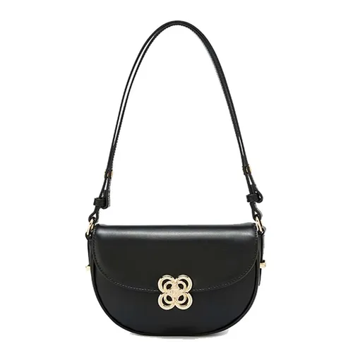 Túi xách Túi đeo vai - Túi Đeo Vai Nữ Lyn Flora Shoulder Bag - Black LL25CBF133 Màu Đen - Vua Hàng Hiệu