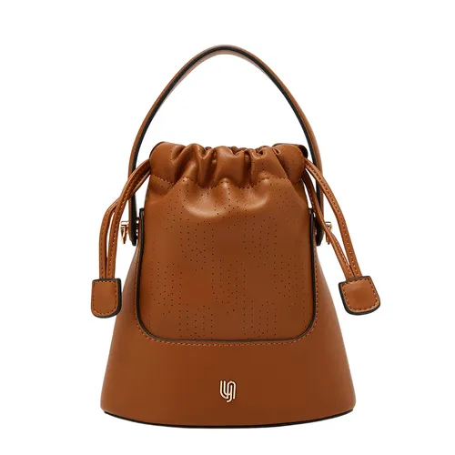 Túi Đeo Vai Nữ Lyn Genevieve Infinite Mini Bucket Bag Brown LL25FBM024 Màu Nâu