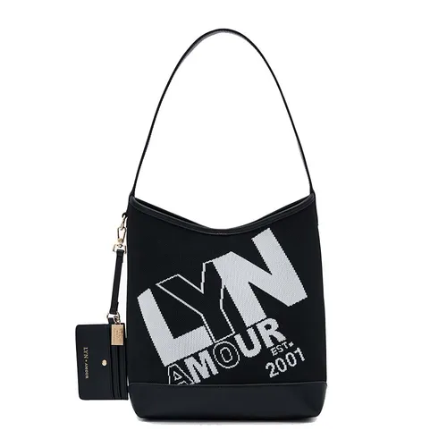 Túi xách - Túi Đeo Vai Nữ Lyn Jayla XL Tote Bag - Black Variation 2 L25FBWB014 Màu Đen - Vua Hàng Hiệu