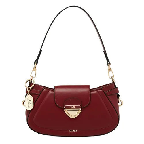 Túi Đeo Vai Nữ Lyn Lena S Shoulder Bag Dark Red LL25CBF104 Màu Đỏ - Túi xách - Vua Hàng Hiệu