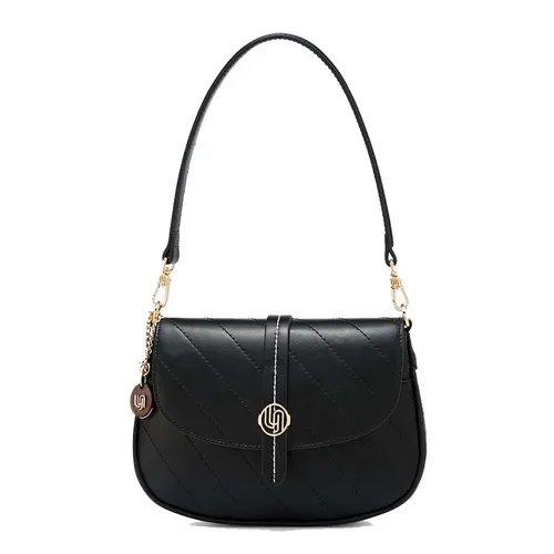 Túi xách Túi đeo vai - Túi Đeo Vai Nữ Lyn Narla Infinite Flap Shoulder Bag - Black LL25CBM185 Màu Đen - Vua Hàng Hiệu
