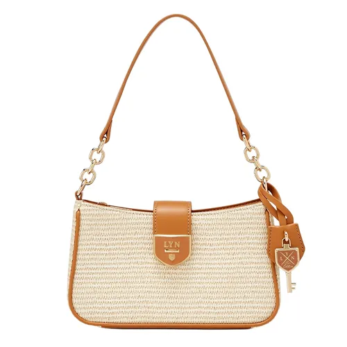 Túi Đeo Vai Nữ Lyn Ray Raw S Shoulder Bag Light Beige LL25SBS330 Màu Be Nâu