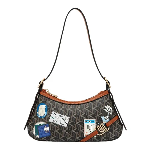 Túi xách Túi đeo vai - Túi Đeo Vai Nữ Lyn Wander Infinite S Shoulder Bag - Brown Variation 2 LL25CBM191 Màu Nâu - Vua Hàng Hiệu