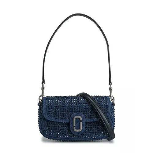 Marc Jacobs - Túi Đeo Vai Nữ Marc Jacobs Crystal Denim Clover Shoulder Bag Màu Xanh - Vua Hàng Hiệu