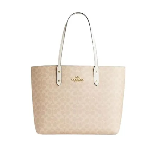 Túi Tote Nữ Coach  Bag In Signature Sing Town CBQ46 Màu Khaki