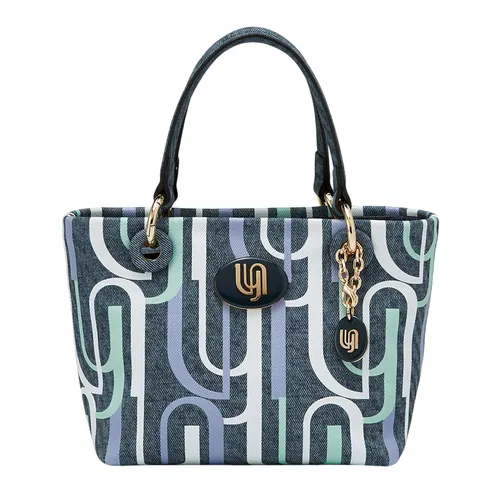 Túi Tote Nữ Lyn Bruna Infinite Denim S Tote Bag Printed Blue Variation 2 Màu Xanh