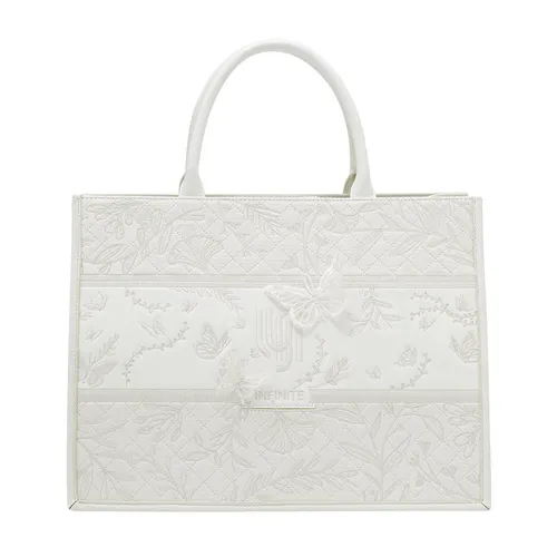 Túi Tote Nữ Lyn Gretta Infinite Tote Bag Off-White LL25CBM215 Màu Trắng - Túi xách - Vua Hàng Hiệu