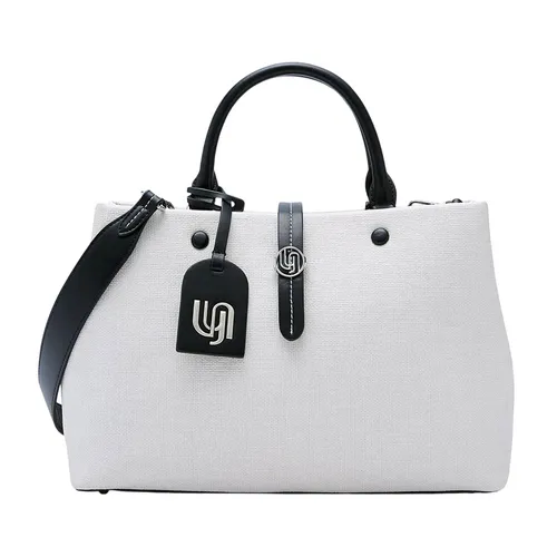 Túi xách Lyn Túi tote - Túi Tote Nữ Lyn Narla Infinite L Tote Bag Black LL25CBM183 Màu Đen Trắng - Vua Hàng Hiệu
