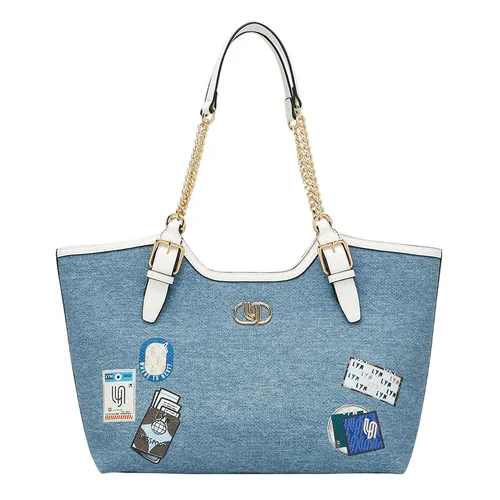Túi xách Lyn Túi tote - Túi Tote Nữ Lyn Wander Infinite Xl Tote Bag Blue Variation 2 LL25CBM188 Màu Xanh Nhạt - Vua Hàng Hiệu