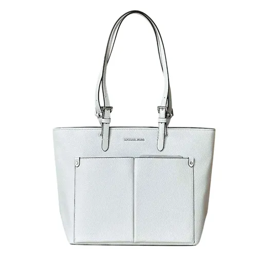 Túi xách Michael Kors Túi tote - Túi Tote Nữ Michael Kors MK Jet Set Medium Pocket Tote Bag 35F3GTVT8B Màu Trắng - Vua Hàng Hiệu