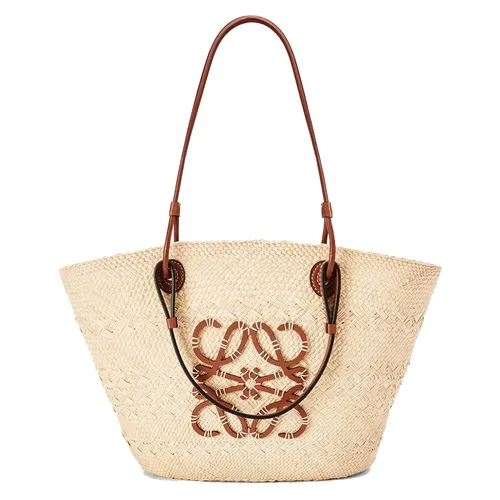 Túi xách - Túi Tote Nữ Loewe Anagram Basket In Iraca Palm And Calfskin Medium Màu Be - Vua Hàng Hiệu