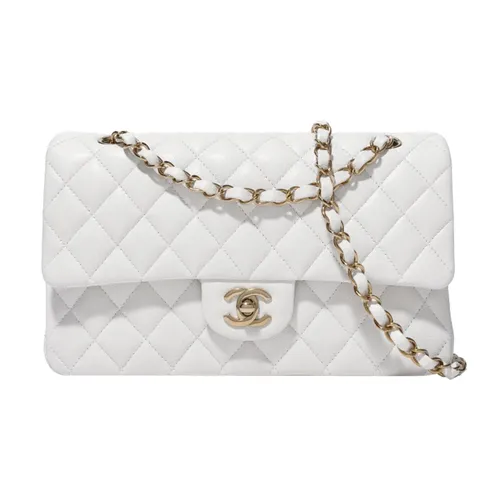 Túi xách Chanel - Túi Xách Tay Nữ Chanel Medium Classic Handbag Grained Calfskin A01112-Y33352-10601 Màu Trắng - Vua Hàng Hiệu