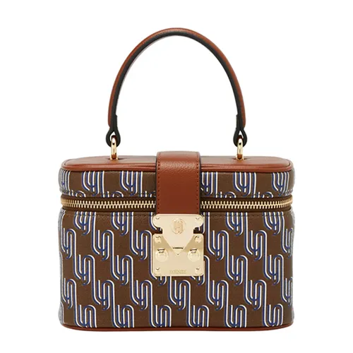 Túi xách - Túi Xách Tay Nữ Lyn Noel Vanity Handbag Dark Printed Brown LL25FBM612 Màu Nâu - Vua Hàng Hiệu