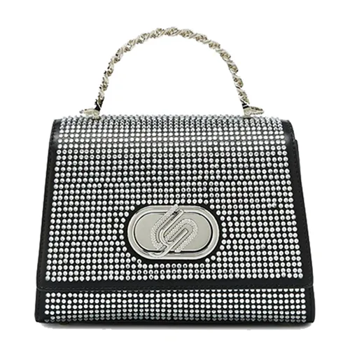 Lyn - Túi Xách Tay Nữ Lyn Nyxia Infinite Crystal Top Handle Handbag Black LL25CBM257 Màu Đen Trắng - Vua Hàng Hiệu