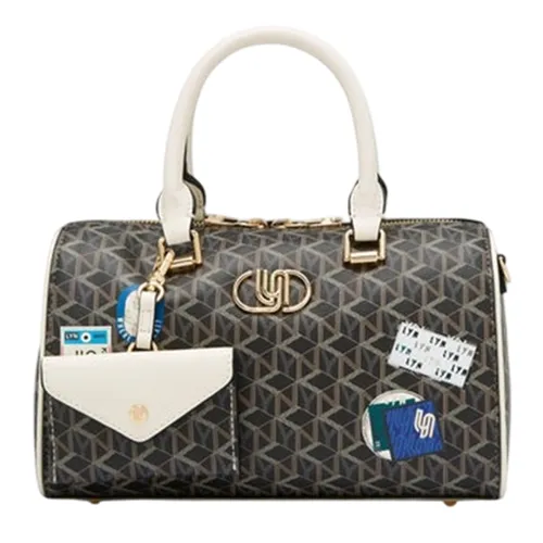 Túi Xách Tay Nữ Lyn Wander Infinite Duffle Crossbody Bag Black/ Ivory LL25CBM193 Màu Đen Trắng - Túi xách - Vua Hàng Hiệu