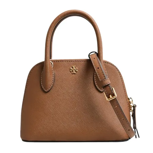 Túi Xách Tay Nữ Tory Burch Emerson Mini Dome Satchel Moose Màu Nâu