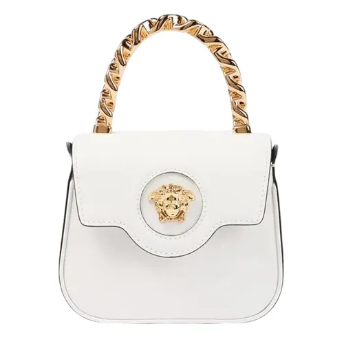 Túi Xách Tay Nữ Versace La Medusa Mini Leather Bag Màu Trắng - Túi xách - Vua Hàng Hiệu