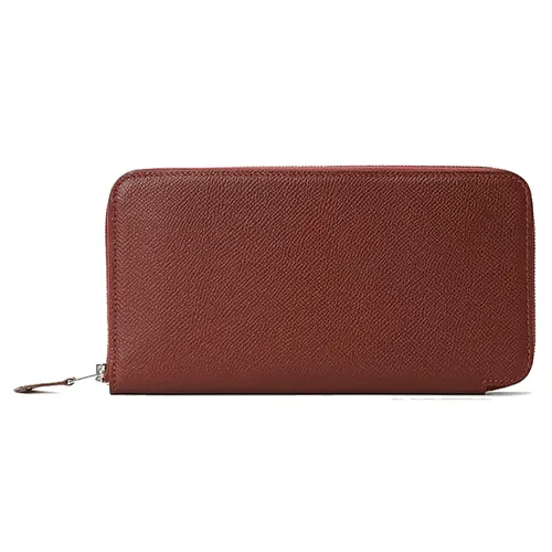 Túi xách Hermès - Ví Hermès Azap Long Silk In Round Zipper Wallet Red/ Pink Màu Đỏ Đô - Vua Hàng Hiệu