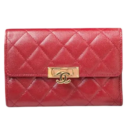 Ví Nữ Chanel Wallet Red In Leather 54675113 Màu Đỏ