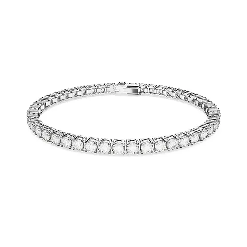 Vòng Đeo Tay Swarovski Matrix Tennis Bracelet Round Cut, White, Rhodium Plated 5648936 Màu Bạc - Trang sức - Vua Hàng Hiệu