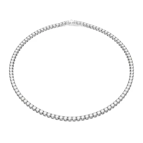 Trang sức Vòng đeo tay - Vòng Đeo Tay Nữ Swarovski Matrix Tennis Necklace Round Cut, White, Rhodium Plated 5681796 Màu Bạc - Vua Hàng Hiệu