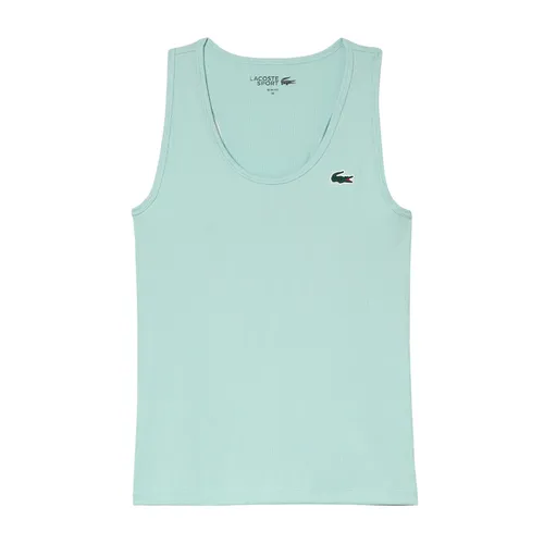 Áo Ba Lỗ Nữ Lacoste Women's Ultra Dry Rib Knit Tank TF4874 51 LGF Màu Xanh Mint Size 40