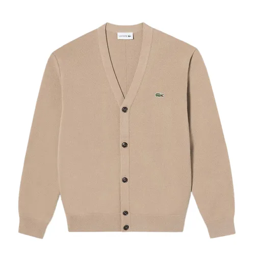 Áo Cardigan Nam Lacoste Men's AH360E 02S Màu Be Size 3