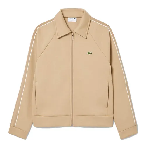 Áo Khoác Nam Lacoste Men's Made In France Zipped Sweatshirt SH0029 51 02S Màu Be Size 3