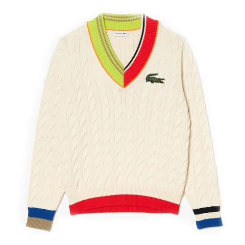 Áo Len Sweater Nữ Lacoste Long Sleeve  AF4944-23 Màu Be