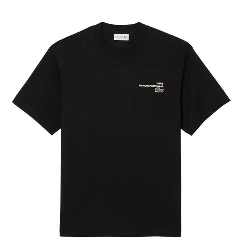 Áo Phông Nam Lacoste Men's Print Motif Jersey T-Shirt TH9880 51 031 Màu Đen Size 3