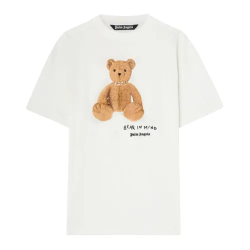 Áo Phông Nam Palm Angels Bear In Mind 'White' PMAA001S25JER0050360 Tshirt Màu Trắng Size XS