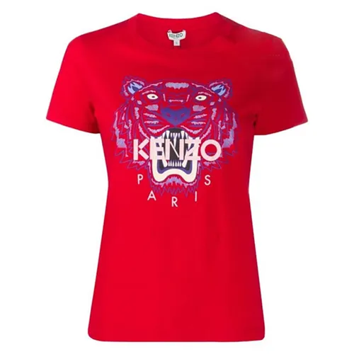 Áo Phông Nữ Kenzo Tiger Head Print Tshirt FA52TS7214YB-999 Màu Đỏ Size XS