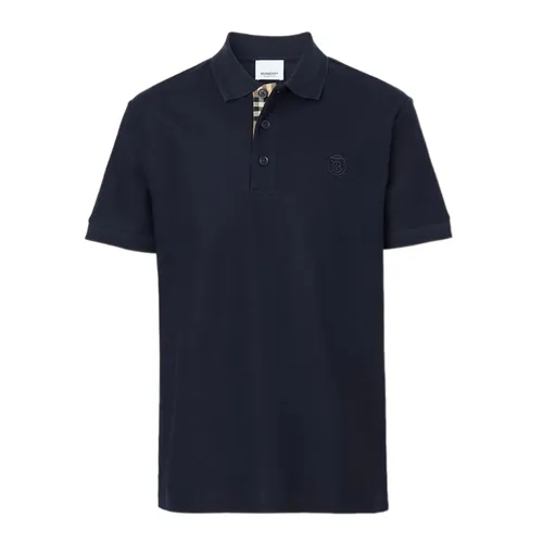 Áo Polo Nam Burberry Cotton Piqué Polo Shirt Màu Xanh Navy Size XS