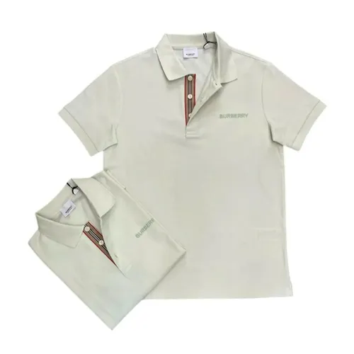 Áo Polo Nam Burberry With Logo Embroidered Màu Trắng Size XS