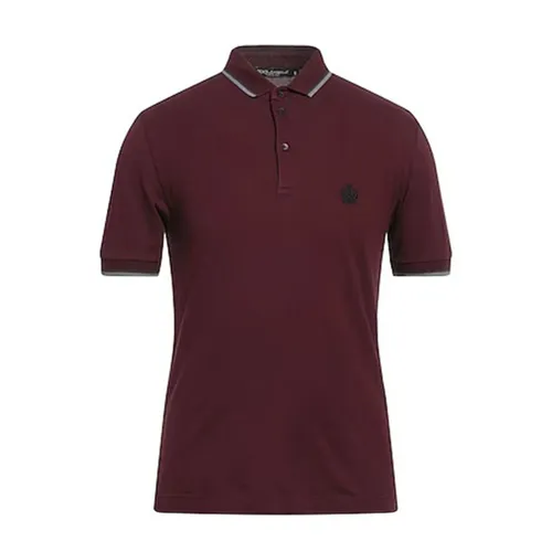 Áo Polo Nam Dolce & Gabbana D&G Logo G8GI2T G7HPO M5039 Màu Đỏ Mận Size 44
