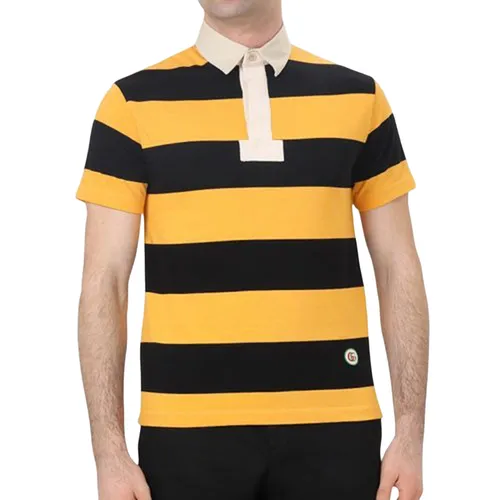 Áo Polo Nam Gucci Striped Shirt In Yellow And Black Màu Vàng Đen Size XS