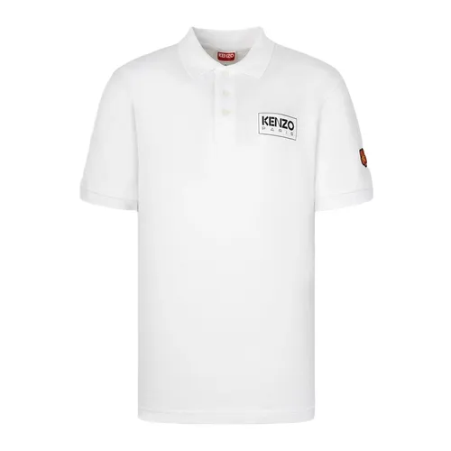 Áo Polo Nam Kenzo Paris Classic Logo FC65PO0034PU 01B Màu Trắng Size M