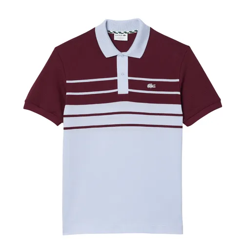 Áo Polo Nam Lacoste Men's Classic Fit Made In France PH8135 IT6 Màu Xanh Phối Đỏ Size 4