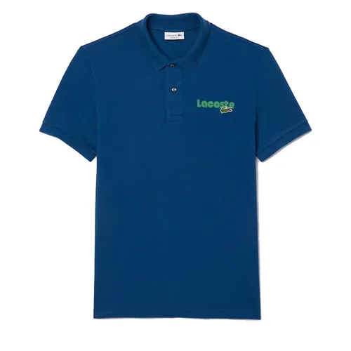 Áo Polo Nam Lacoste Men's Regular Fit L.12.12 Washed Effect Men PH7426-HBM Màu Xanh Blue Size 2