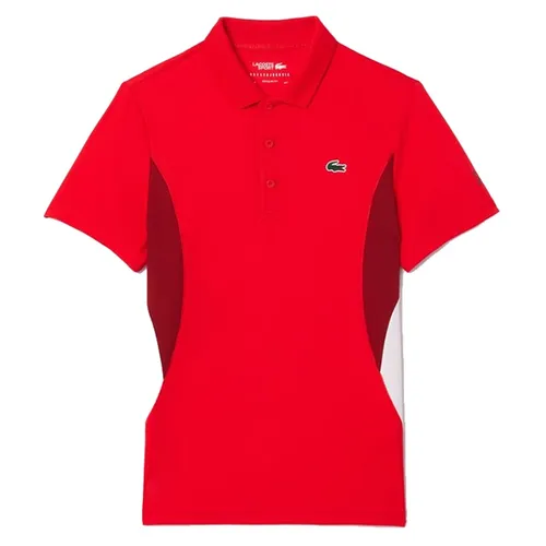 Áo Polo Nam Lacoste Tennis X Novak Djokovic Fan Edition Straight Fit DH7330 F8M Màu Đỏ Size 4
