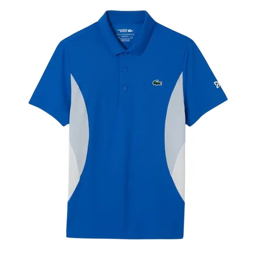 Áo Polo Nam Lacoste Tennis x Novak Djokovic Fan Shirt DH7330 IXW Màu Xanh Blue Size 4