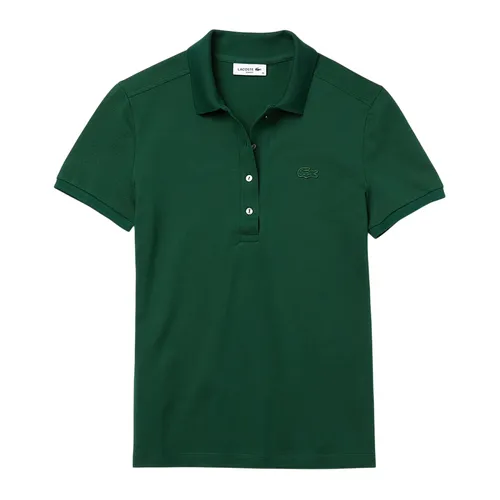 Áo Polo Nữ Lacoste L.12.D Slim Fit Stretch Mini Piqué PF5462 132 Màu Xanh Lá Size 34