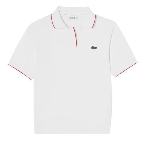 Áo Polo Nữ Lacoste Open Collar Short Sleeve Polo PF105E 54G 70V Màu Trắng Size 36